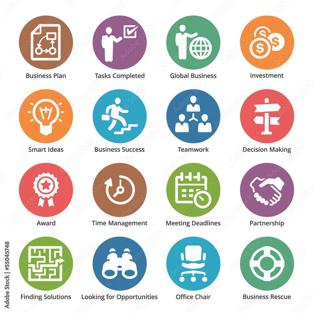 Business Icons Set 3 - Dot Series Business Icons Set 3 - Dot Series