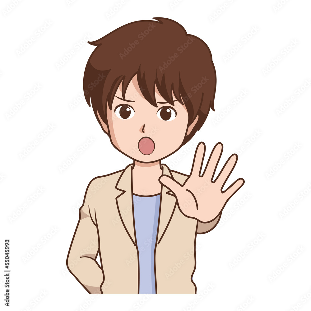 男性/ストップ