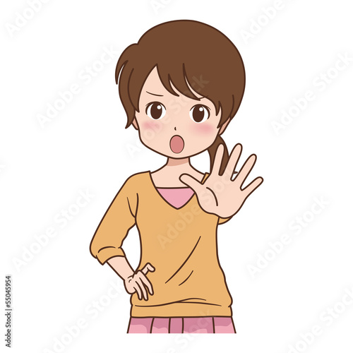 女性/ストップ
