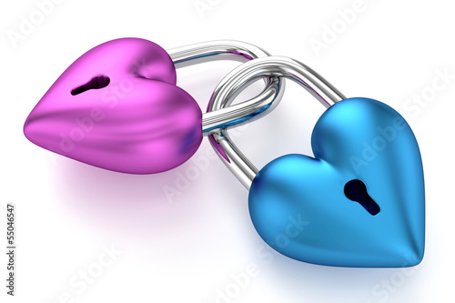 Fotografía 3D Heart Padlocks