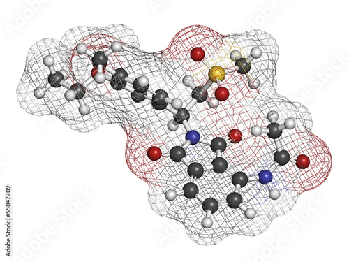 Apremilast investigational psoriasis drug, chemical structure.