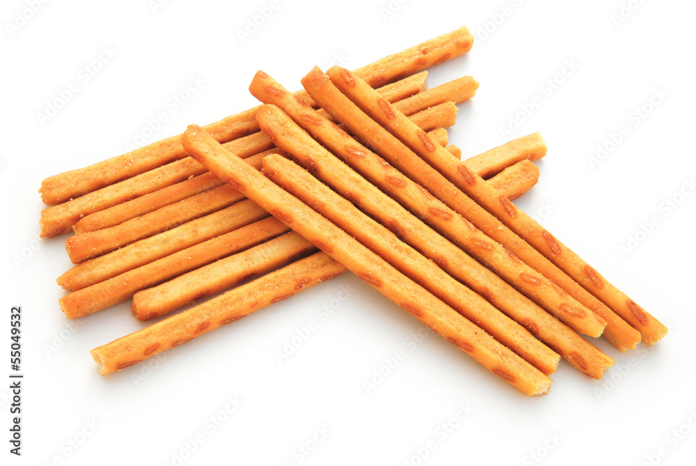 crispy straws on a white background crispy straws on a white background