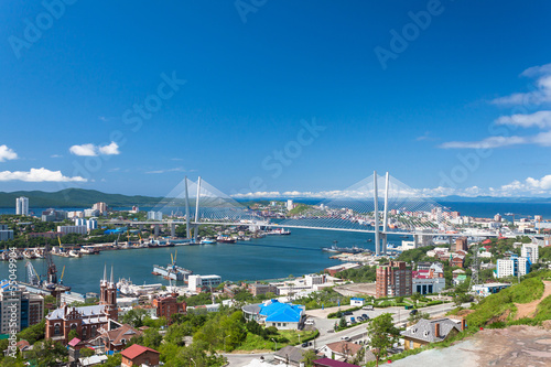 Vladivostok cityscape daylight view. photo