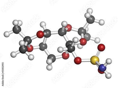 Topiramate epilepsy and weight loss drug, chemical structure