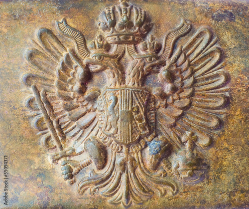 Belt buckle of the Austrian soldier.