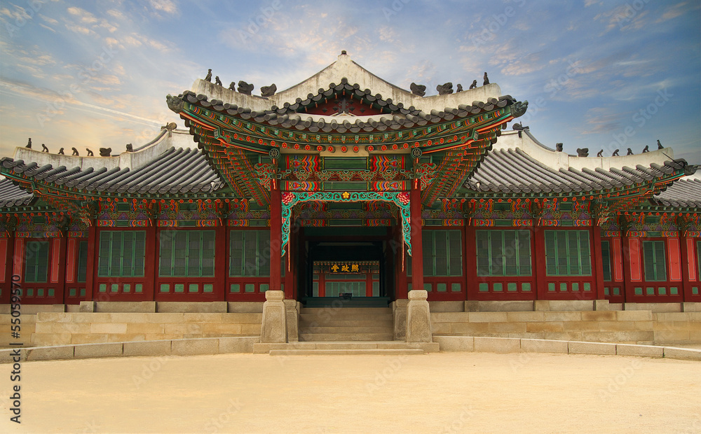 Naklejka premium Pałac w Korei Południowej