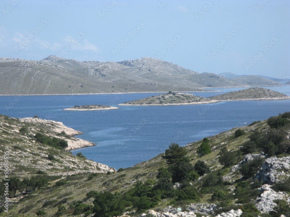 View on the Kornati national park from Levrnaka