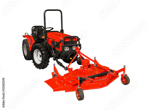 Red lawnmower