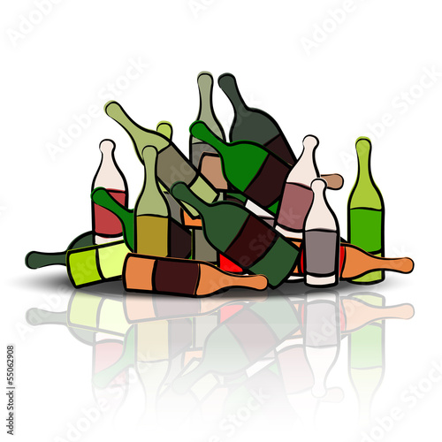 Pile of empty bottles