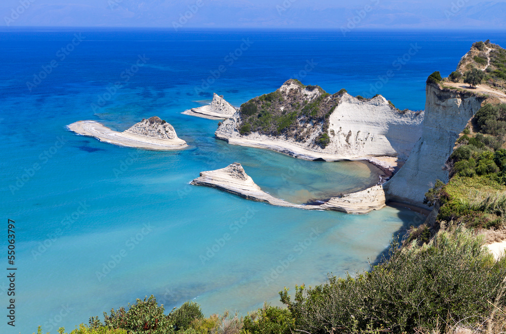 Cape Drastis at Corfu island in Greece. - obrazy, fototapety, plakaty 