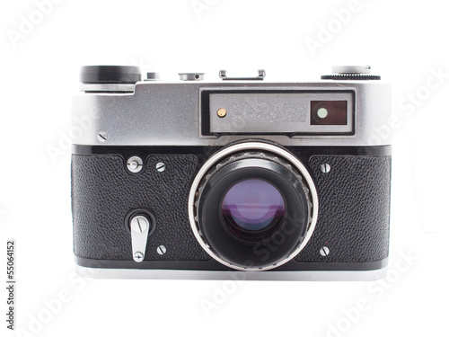 old camera on a white background