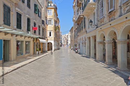The Piazza at the old town of Corfu island in Greece
