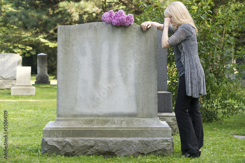 Obraz na plátne Grief in the Cemetery