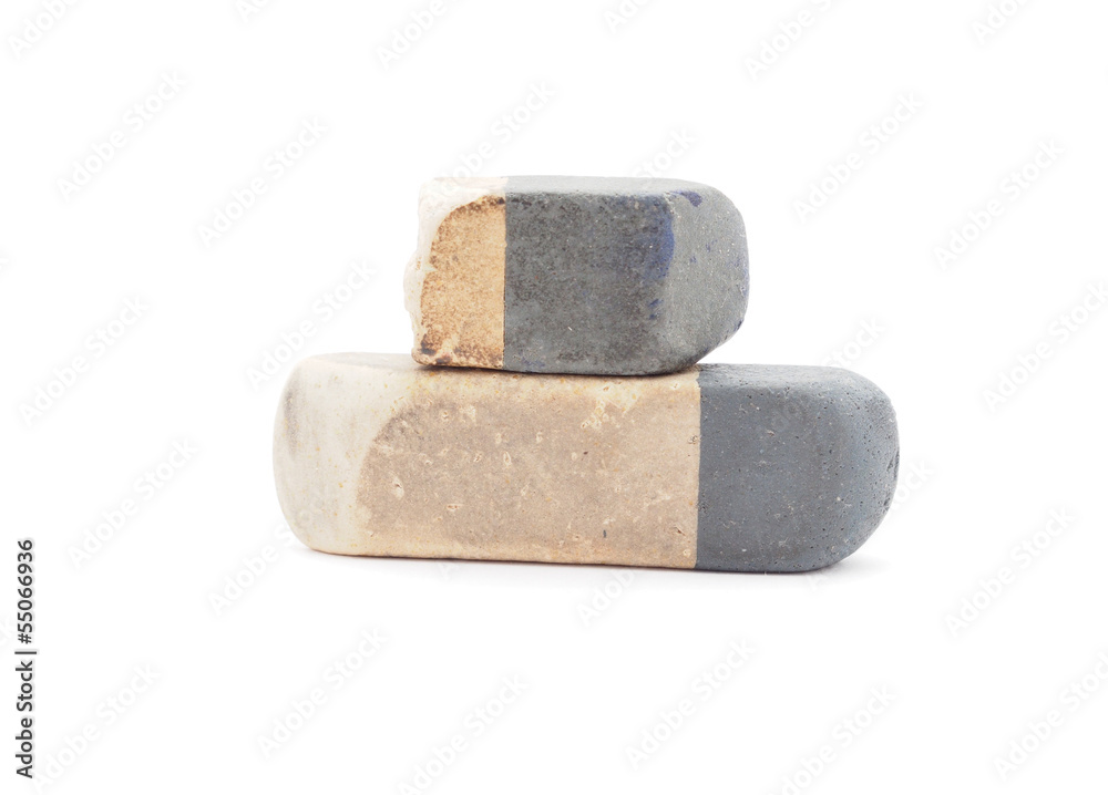 eraser on a white background