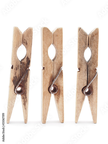 wooden peg on a white background