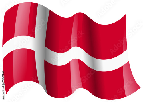 dänemark fahne wehend denmark flag waving photo