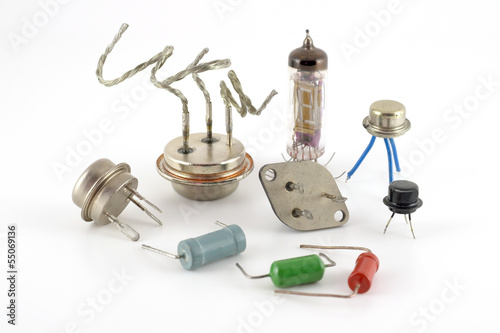 Old electonics components photo