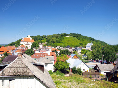 view of the old town of Kazimierz Dolny on the Wisla River in Po