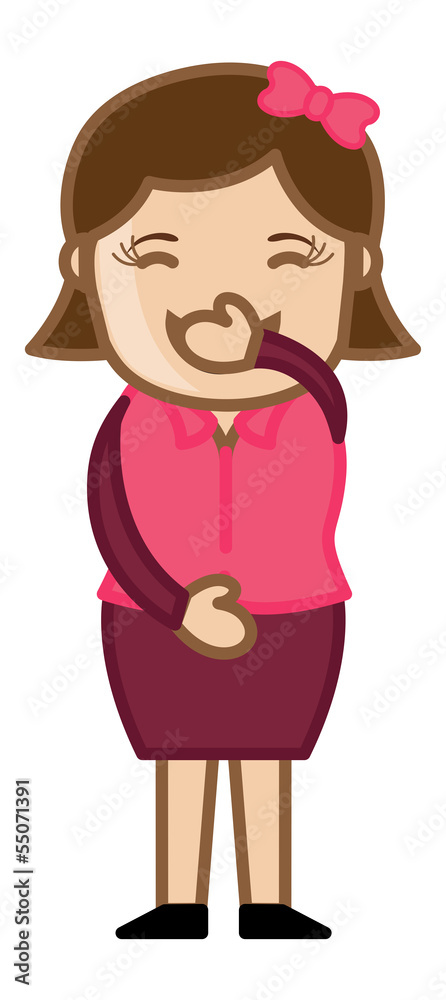 Laughing Girl - Business Cartoon Character Vector Laughing Girl - Business Cartoon Character Vector