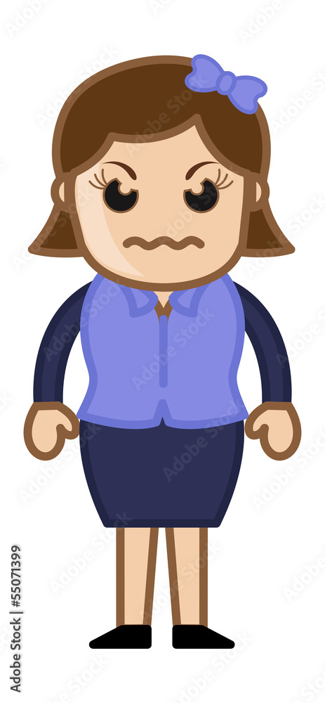Angry Woman - Business Cartoon Character Vector Angry Woman - Business Cartoon Character Vector