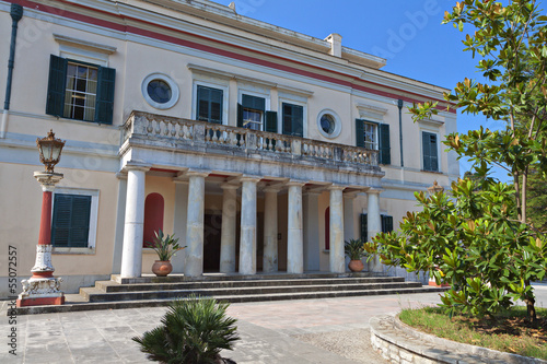 Fotografie Mon Repo palace at Corfu island in Greece