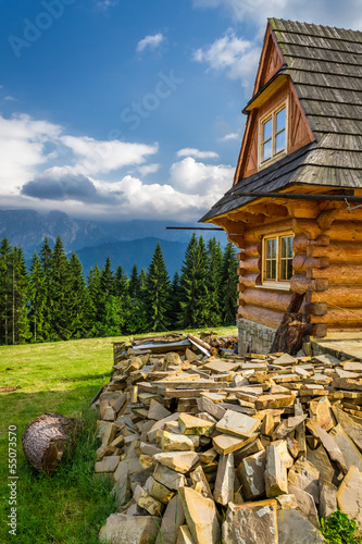 Rustic cottage in the mountains