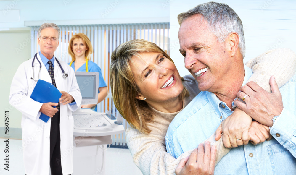 Fototapeta premium Senior couple at the hospital.