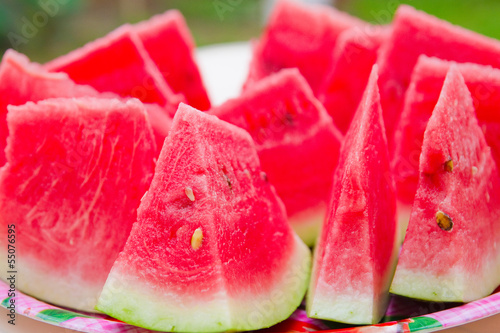 slices of fresh juicy watermelon