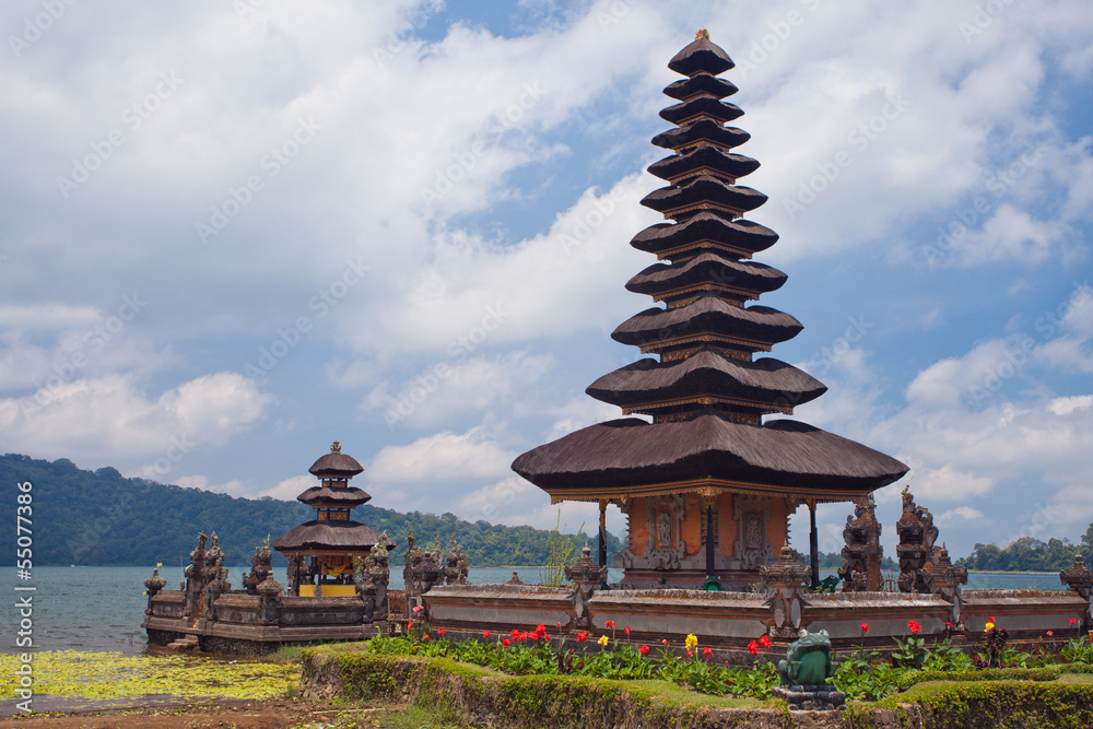 Temple Ulun Danau on Bratan Lake in Bali. Temple Ulun Danau on Bratan Lake in Bali.