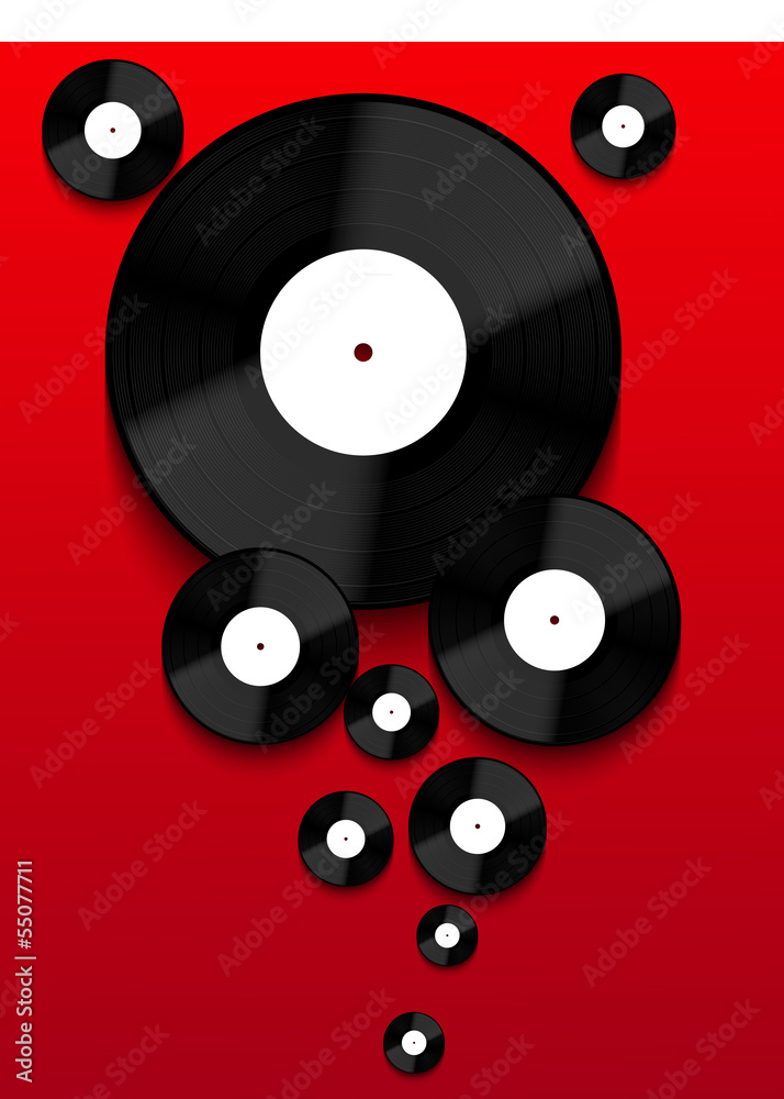 Vector Old vinyl record background. Eps10 Vector Old vinyl record background. Eps10