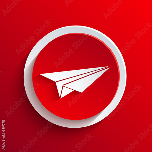 Vector red circle icon. Eps10