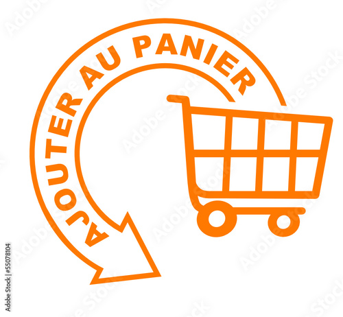 ajouter au panier flèche orange