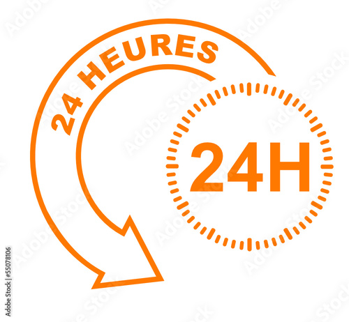 24 heures flèche orange