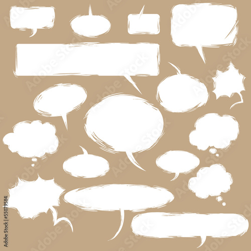 vector talk and think vector grunge bubbles