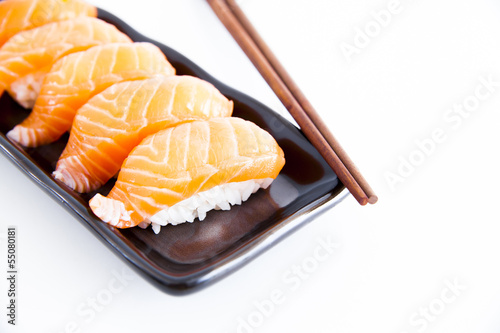 sushi with white background