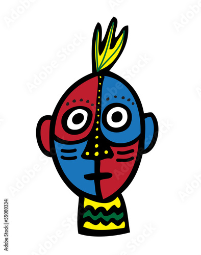 Tribal Cartoon Face