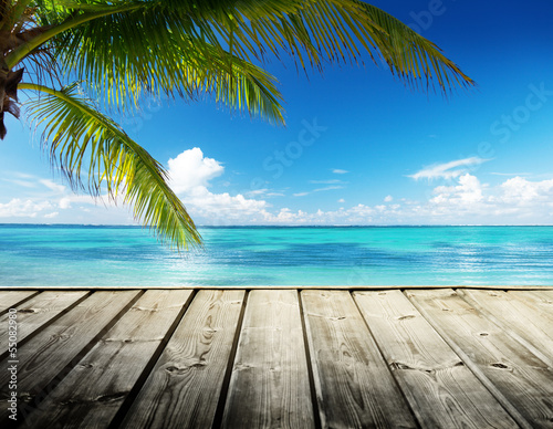 Fototapeta Naklejka Na Ścianę i Meble -  Caribbean sea and perfect sky