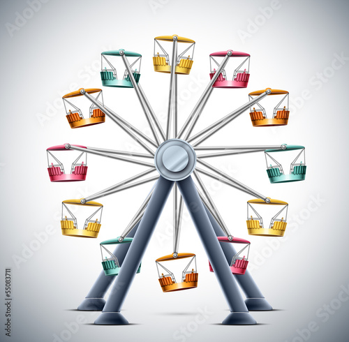 Isolated ferris wheel
