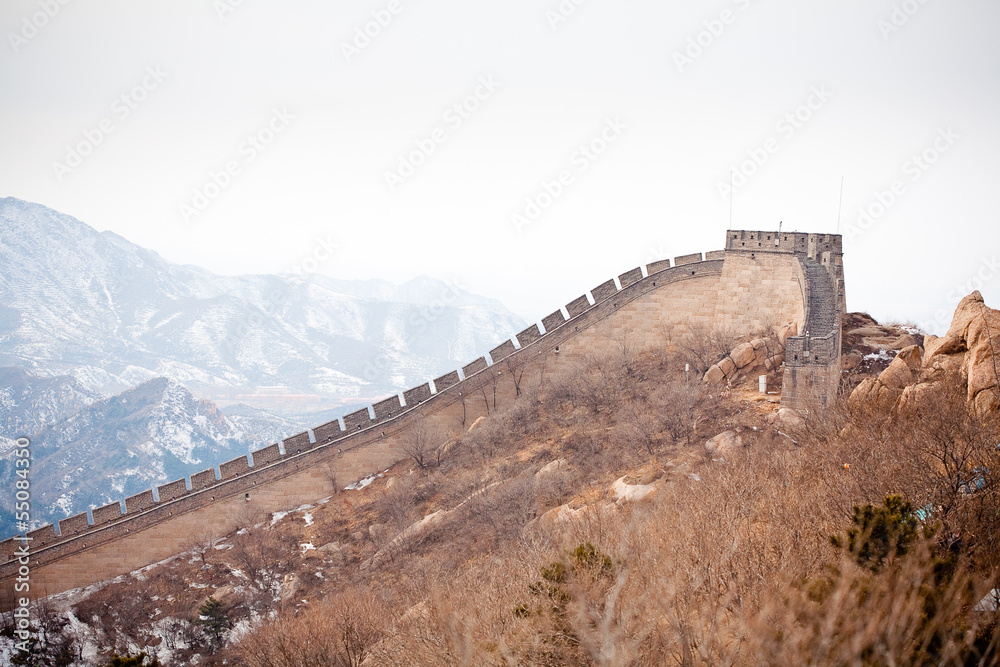 Fototapeta premium Chinese Great Wall in winter
