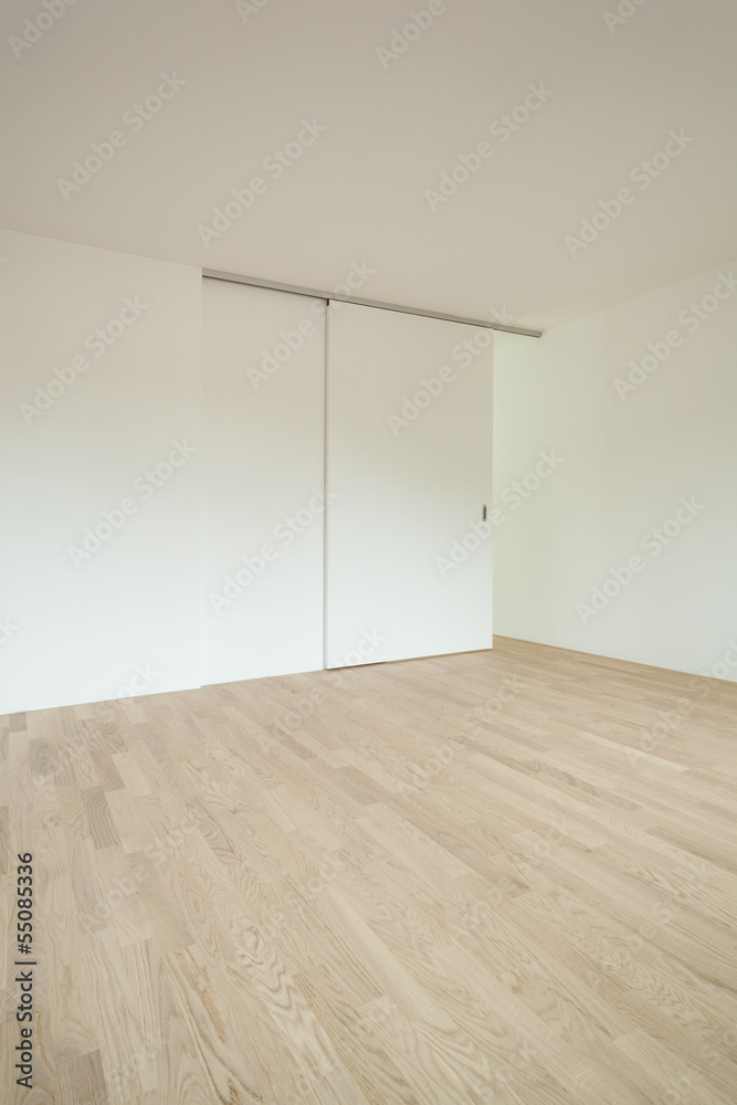 Fototapeta premium interior new house, empty room with sliding door