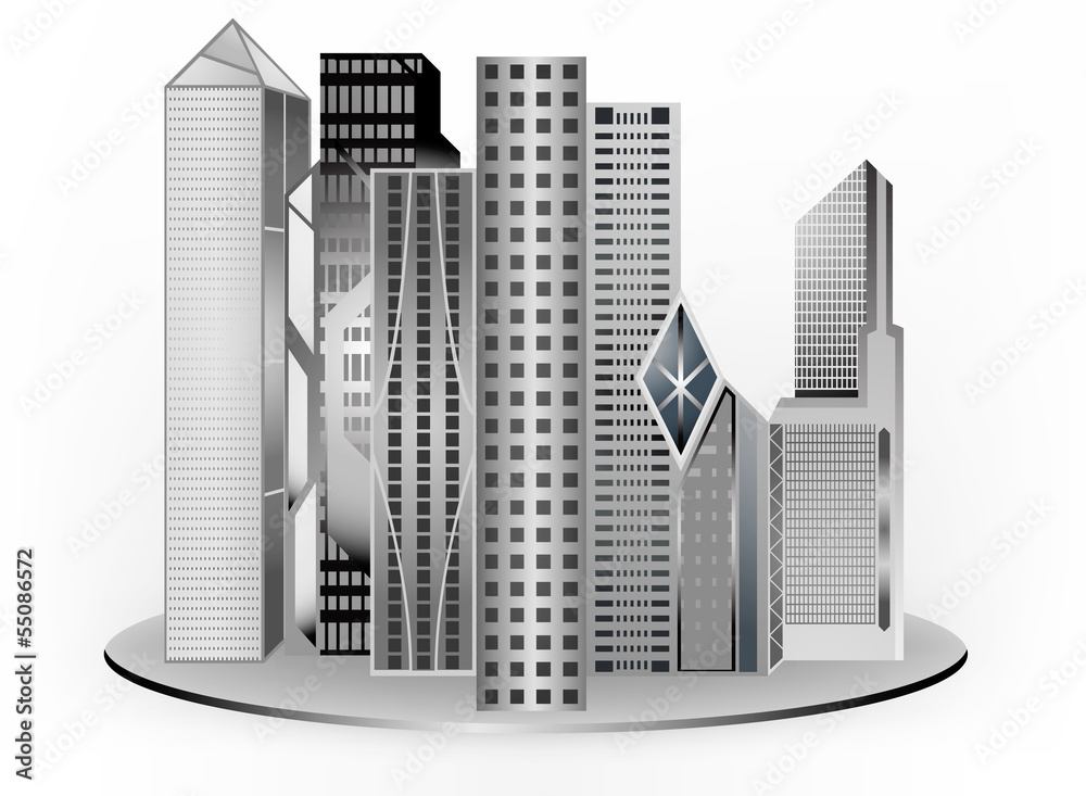 Fototapeta premium Building modern design vector on a white background