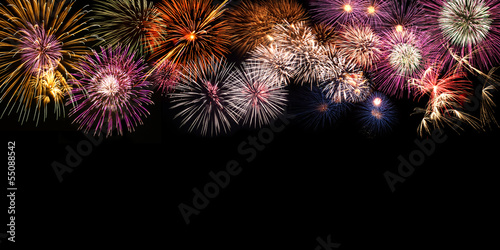 Stampa su tela Fireworks background