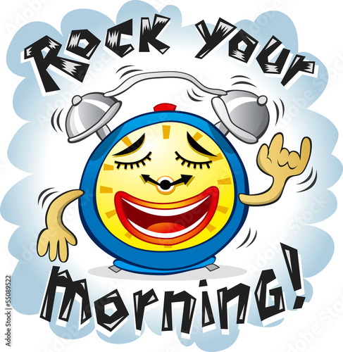 Vector illustration of funny alarm clock