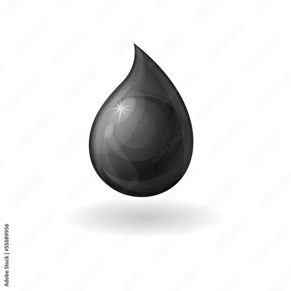 isolated realistic black drop isolated realistic black drop