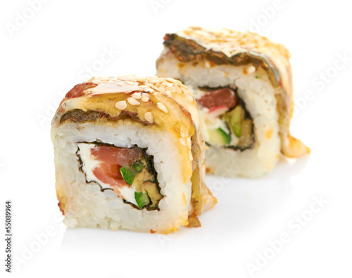 sushi isolated on white