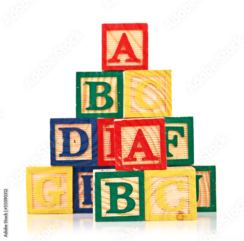 wooden cube alphabet