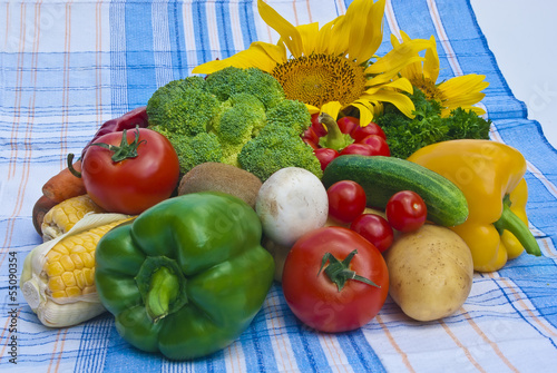 Sttill life on tableclothe photo