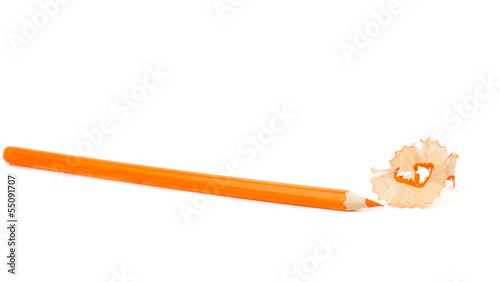 orange pencil shavings