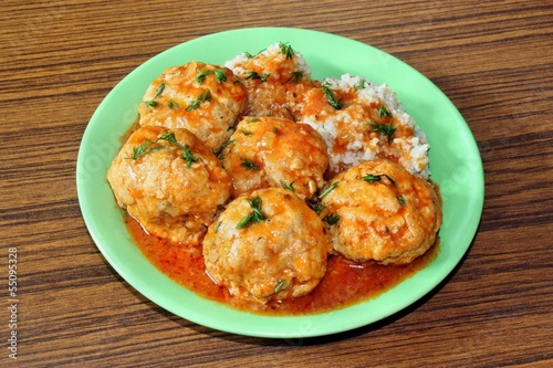 Meatballs with grits and gravy