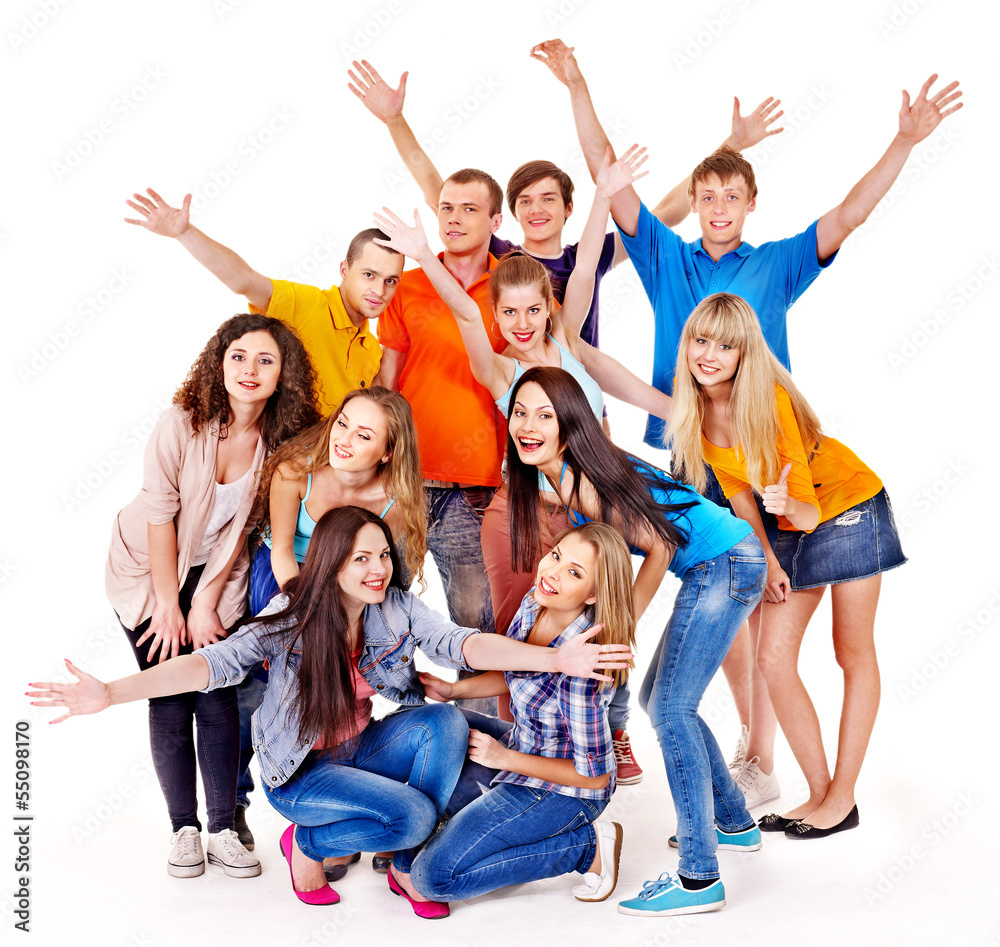 Obraz premium Group people isolated.